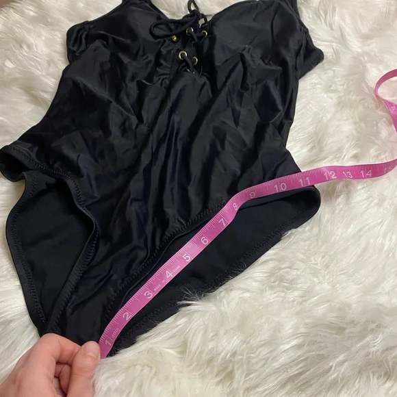 Mossimo size Medium black one piece swimsuit - Picture 12 of 12